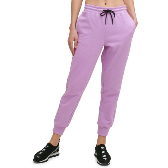 Dkny Pants - DKNY SPORT Womens Logo Cotton Joggers purple Size L MSRP $60